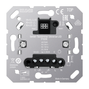 Tryckdimmer 2-kan 20-210W / 3-50W LED med trappkoppling