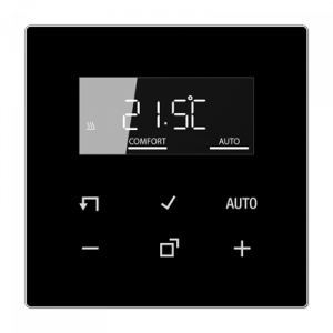 Digital termostat komplett svart